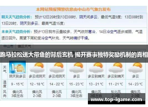跑马拉松送大带鱼的背后玄机 揭开赛事独特奖励机制的真相